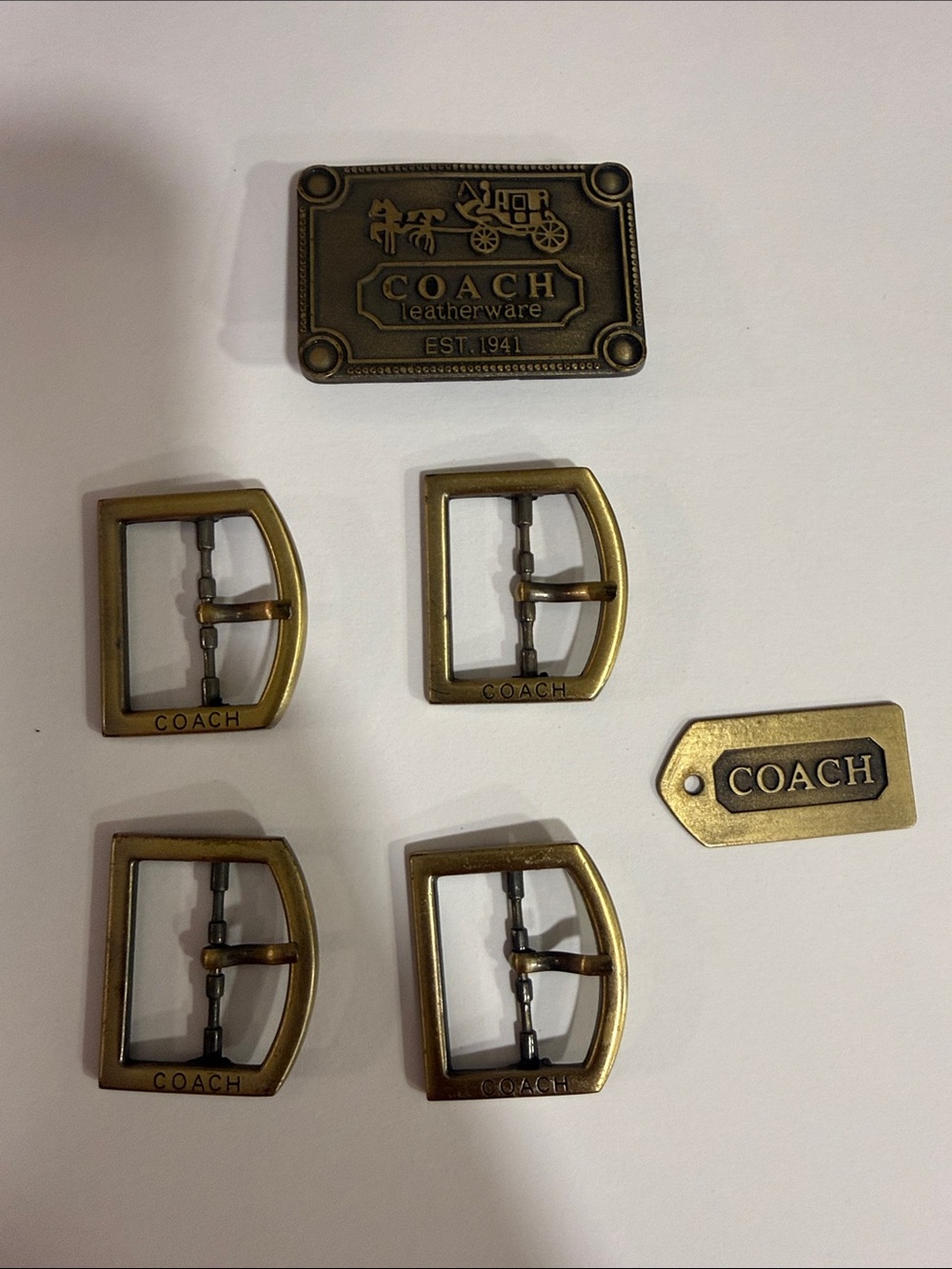 Coach Antique Brass Tone Hardware Set - Gold